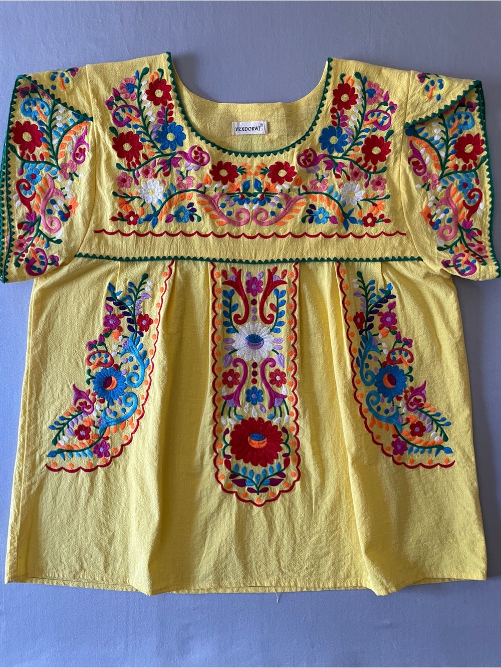 Women’s Summer Boho Embroidery Mexican Bohemian Top